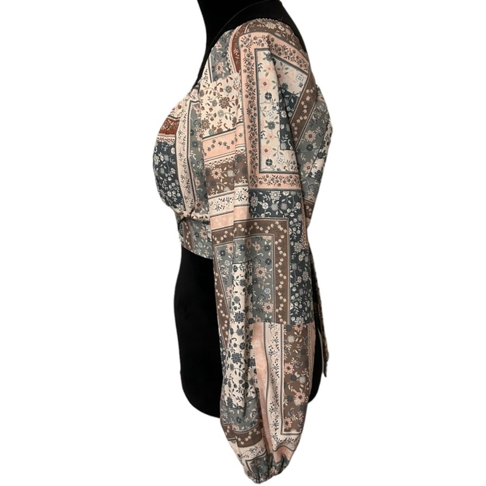 ALTAR'D STATE NWT Boho Patchwork Balloon Sleeve T… - image 7